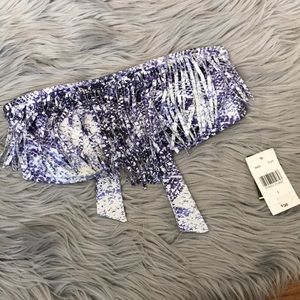 96 Degrees Blue & Silver Bikini Top SM NWT